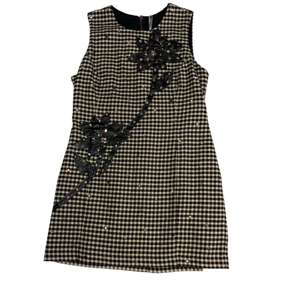 Anthropologie Sleeveless Gingham Shift Dress – Size L